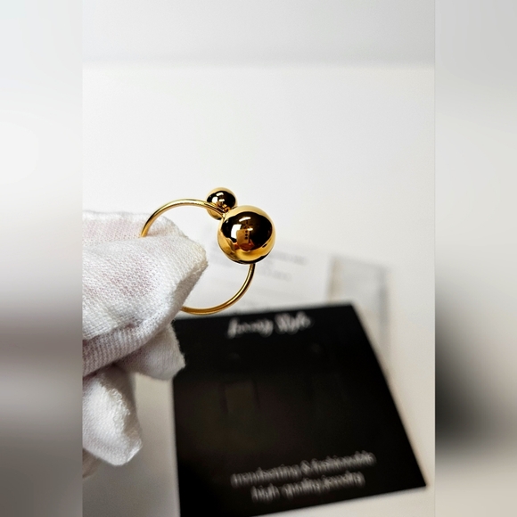 18K Gold Plated Stainless Steel Ring - Picture 4 of 9